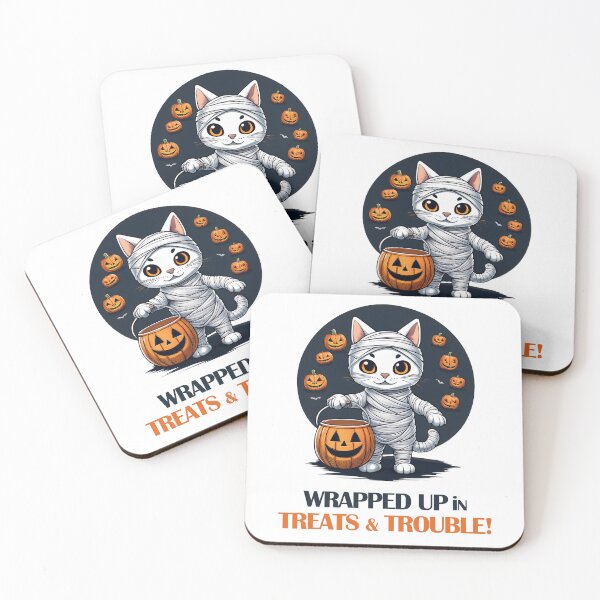 Item preview, Halloween Cat Mummy – Adorable Trick-or-Treat Chaos designed and sold by InkSpireSport.