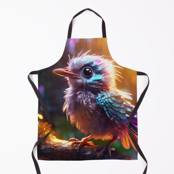 Item preview, Luminfeather Hatchling – Iridescent Fantasy Bird Art by Jennifer Moor designed and sold by MythicmoorArt.