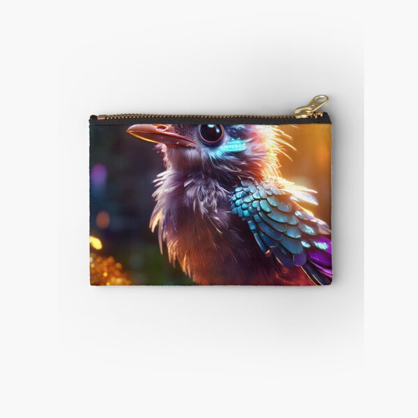 Item preview, Luminfeather Hatchling – Iridescent Fantasy Bird Art by Jennifer Moor designed and sold by MythicmoorArt.