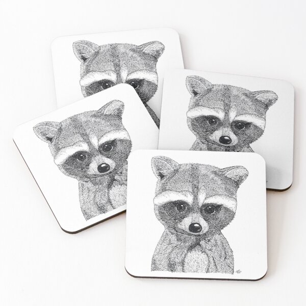 Item preview, Baby Raccoon in ink designed and sold by Luke Landwehr.