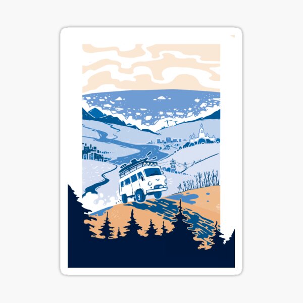 Russian road trip Sticker