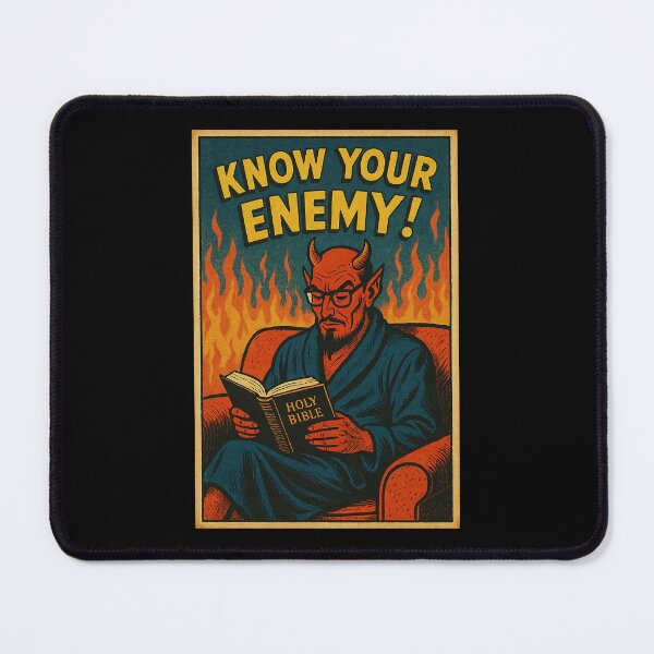 Item preview, Retro Comic Poster – “Know Your Enemy!” Vintage Satirical Art designed and sold by The Devil's Bargain.
