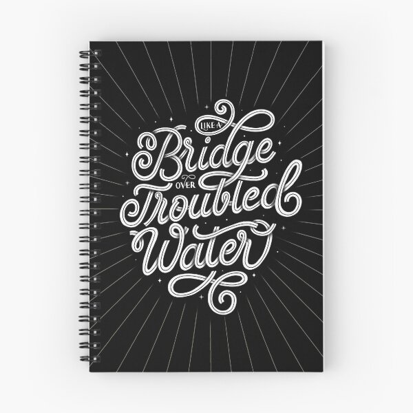 Item preview, Like a Bridge Over Troubled Water. Hand Lettered Inspirational Quote. designed and sold by Sandra Brezina.