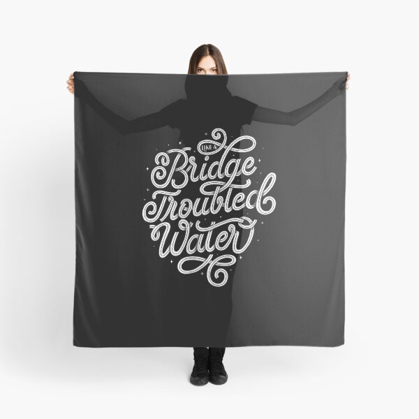Item preview, Like a Bridge Over Troubled Water. Hand Lettered Inspirational Quote. designed and sold by Sandra Brezina.