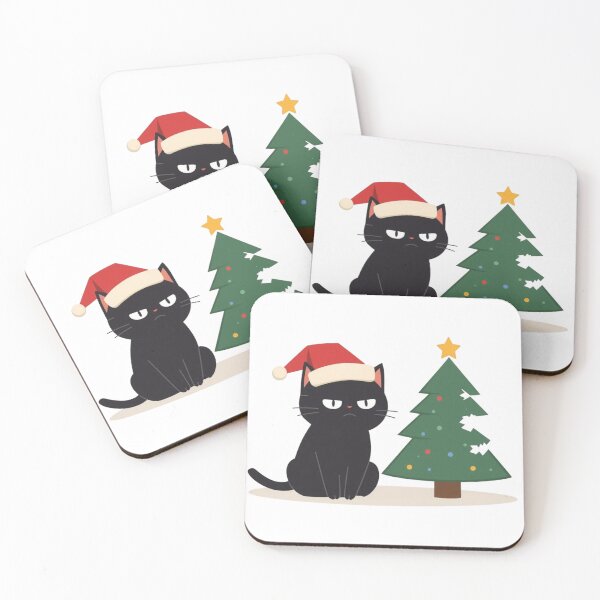 Item preview, Grumpy Black Cat vs Christmas Tree designed and sold by xMErCUrY03x.