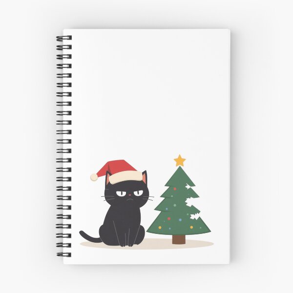 Item preview, Grumpy Black Cat vs Christmas Tree designed and sold by xMErCUrY03x.
