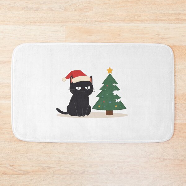 Item preview, Grumpy Black Cat vs Christmas Tree designed and sold by xMErCUrY03x.