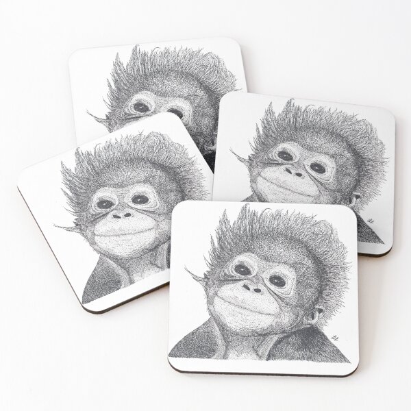Item preview, Baby Orangutan in ink designed and sold by Luke Landwehr.