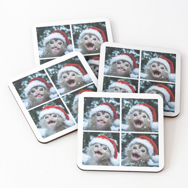 Item preview, Photobooth Marmoset in Santa Hat – Funny Animal Xmas Party designed and sold by RockFireMerch.
