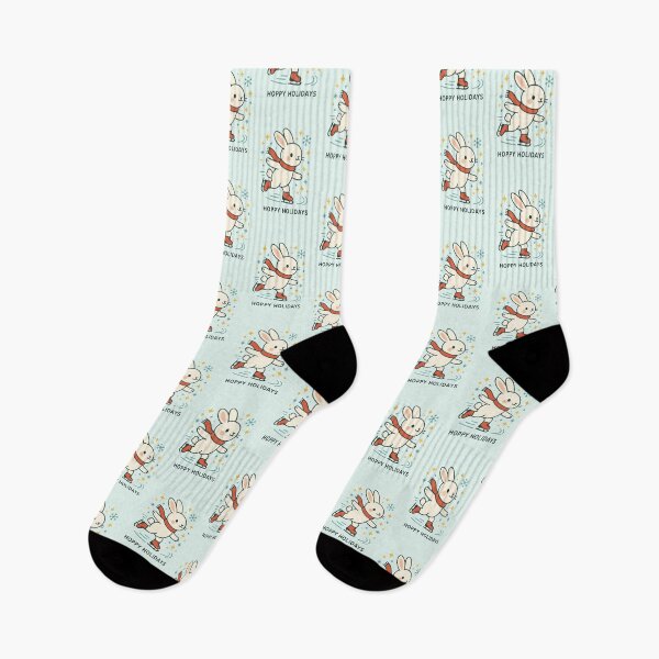 Item preview, Hoppy Holidays Skating Bunny designed and sold by PrintSmithArt.
