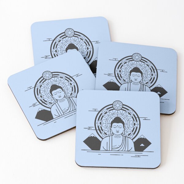 Item preview, Minimalist Buddha with Mandala and Mountain designed and sold by PrintixelArt.