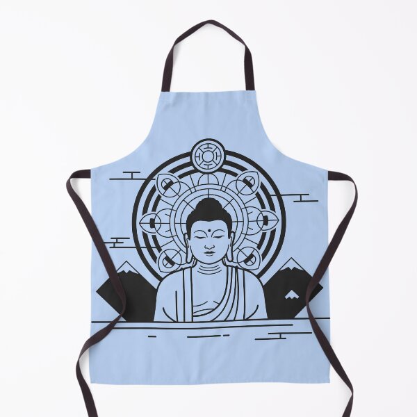 Item preview, Minimalist Buddha with Mandala and Mountain designed and sold by PrintixelArt.