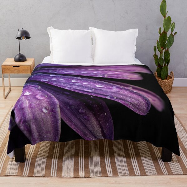 Item preview, Vibrant purple flower with dew drops designed and sold by anytka.