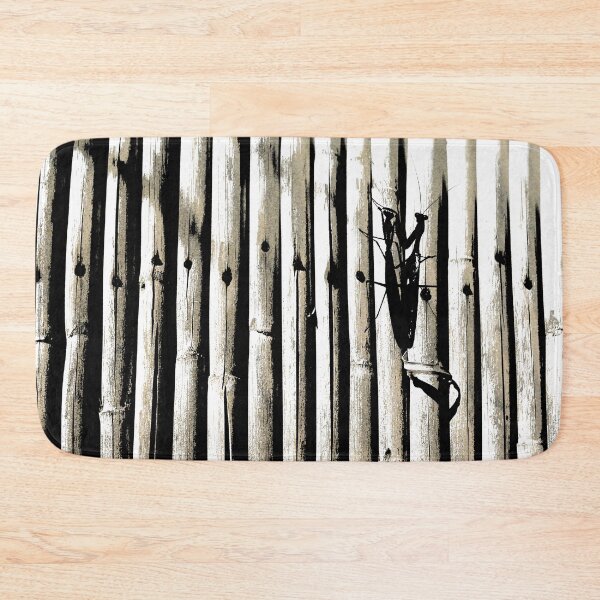 Item preview, Bamboo photo vintage praying mantis summer vacation bamboo mat bamboo wall designed and sold by Luzi Illustrella.
