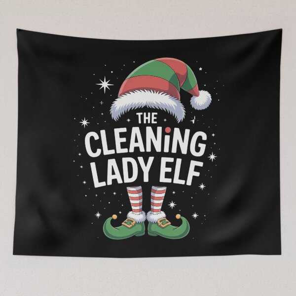 Item preview, The Cleaning Lady Elf Family Matching Group Christmas designed and sold by blueyeeti.