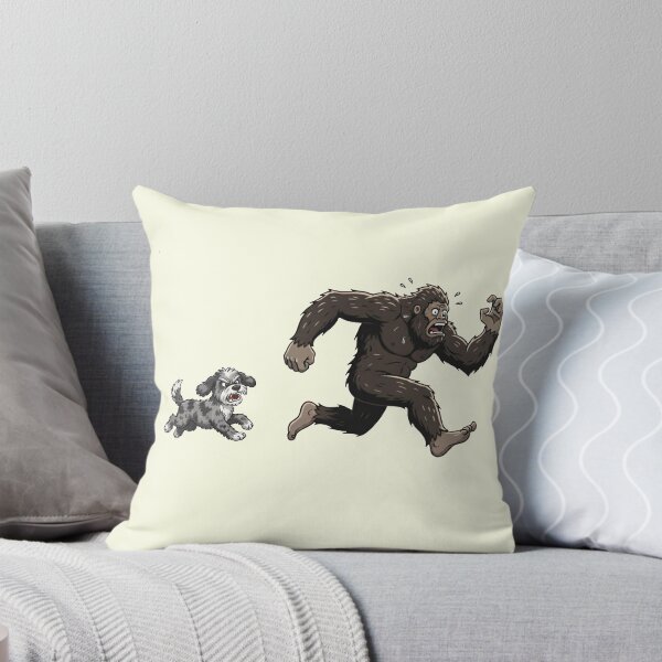 Item preview, Divertido Aussiedoodle Bigfoot persiguiendo niños niñas niños designed and sold by FurryHavenPH.