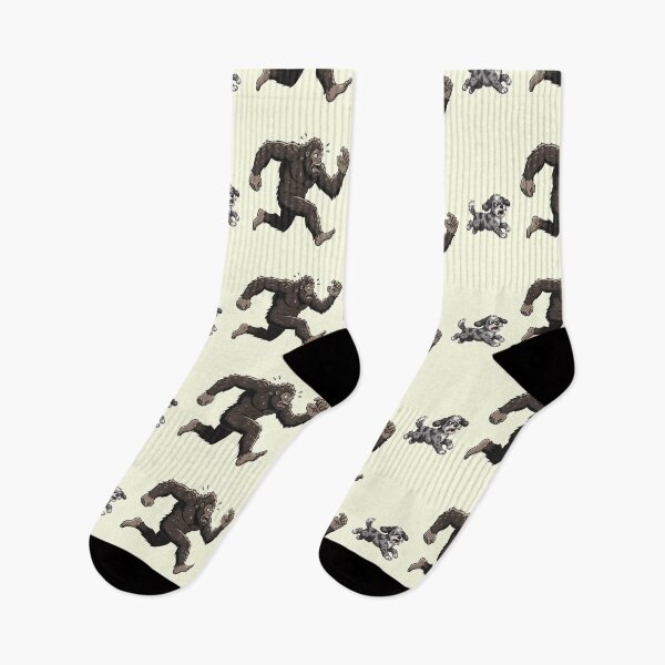 Item preview, Funny Aussiedoodle Bigfoot Chasing Boys Girls Kids designed and sold by FurryHavenPH.