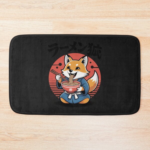 Item preview, Ramen Fox Samurai Japanese Vintage Kawaii Design designed and sold by ColorSplash123.