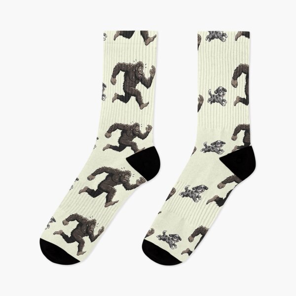 Item preview, Funny Aussiedoodle Bigfoot Chasing Boys Girls Kids designed and sold by FurryHavenPH.