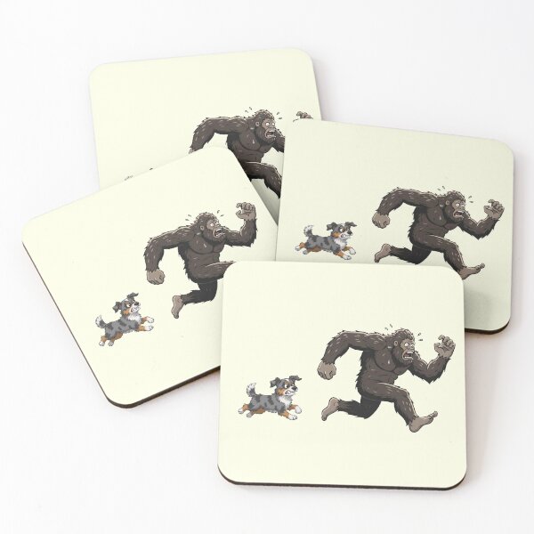 Item preview, Funny Australian Shepherd Bigfoot Chasing Boys Girls Kids designed and sold by FurryHavenPH.