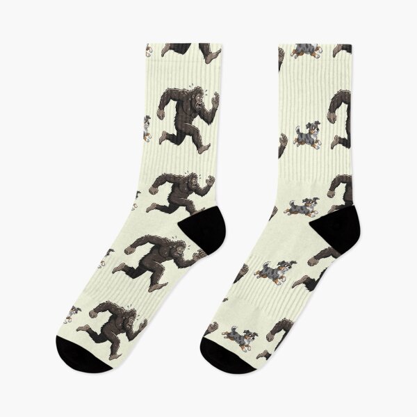 Item preview, Funny Australian Shepherd Bigfoot Chasing Boys Girls Kids designed and sold by FurryHavenPH.