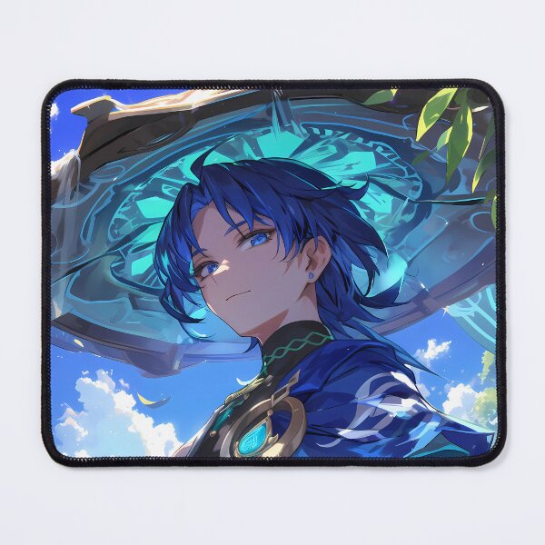 Item preview, Wanderer Genshin Impact mysterious traveler forest blue anime character designed and sold by HumbertoValveno.