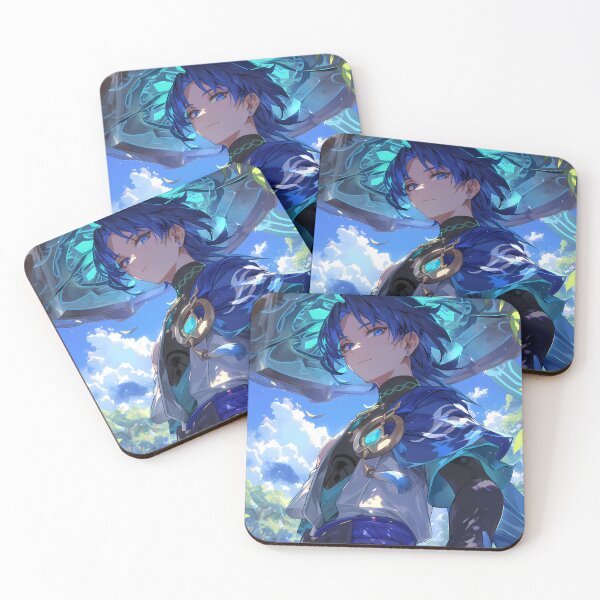 Item preview, Wanderer Genshin Impact mysterious traveler forest blue anime character designed and sold by HumbertoValveno.