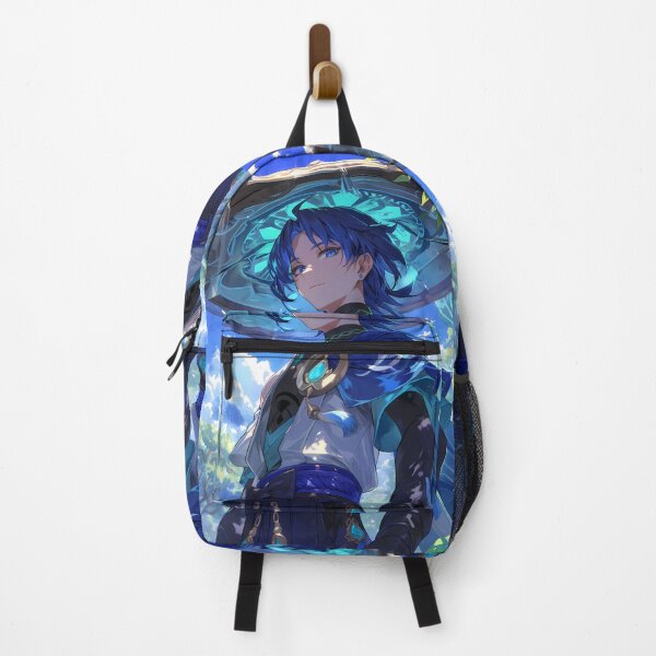Item preview, Wanderer Genshin Impact mysterious traveler forest blue anime character designed and sold by HumbertoValveno.