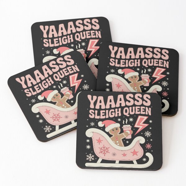 Item preview, Yaaasss Sleigh Queen Sleigh Girl Matching Christmas Pajamas designed and sold by blueyeeti.
