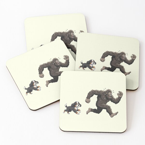 Item preview, Funny Bernedoodle Bigfoot Chasing Boys Girls Kids designed and sold by FurryHavenPH.