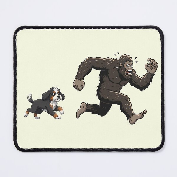Item preview, Funny Bernedoodle Bigfoot Chasing Boys Girls Kids designed and sold by FurryHavenPH.