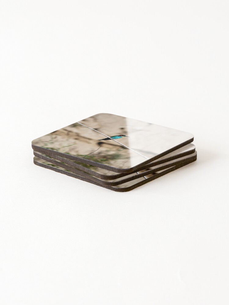 Thumbnail 4 of 5, Coasters (Set of 4), Bee-eater (Merops apiaster) designed and sold by AndreasKoerner.