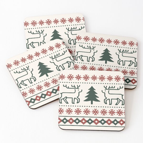 Item preview, Nordic Reindeer Knit Pattern designed and sold by PrintSmithArt.