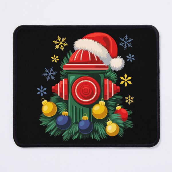 Item preview, Firefighter Christmas Fire Hydrant designed and sold by MadCatPrints.