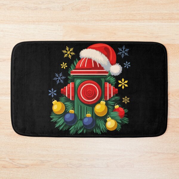 Item preview, Firefighter Christmas Fire Hydrant designed and sold by MadCatPrints.