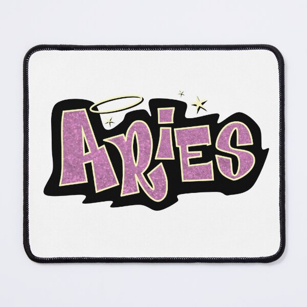 Item preview, aries bratz style - iconic pink glitter font logo cute y2k aesthetic designed and sold by sweetnsourbunny.