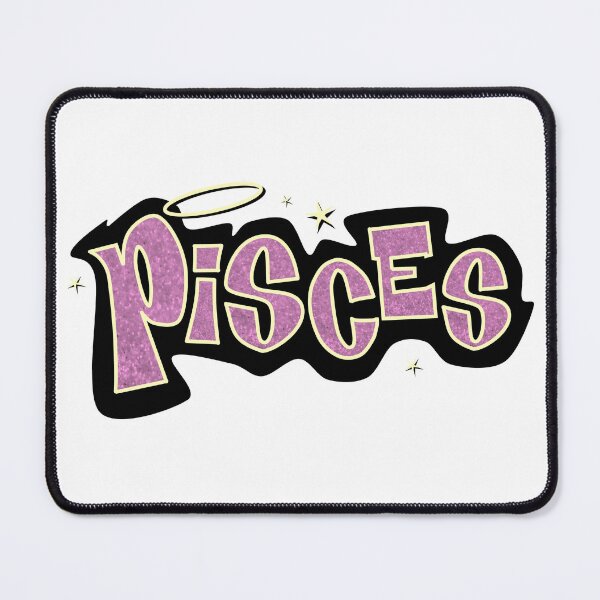 Item preview, pisces bratz style - iconic pink glitter font logo cute y2k aesthetic designed and sold by sweetnsourbunny.