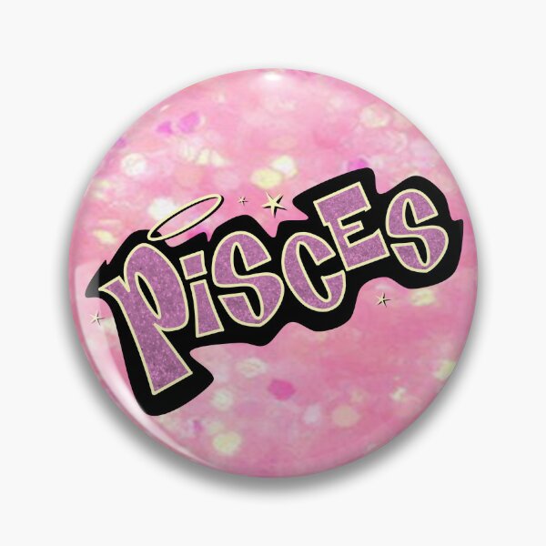 Item preview, pisces bratz style - iconic pink glitter font logo cute y2k aesthetic designed and sold by sweetnsourbunny.