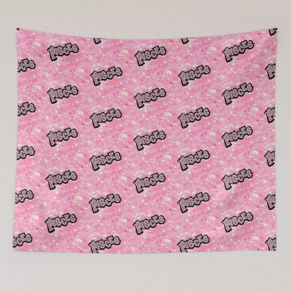 Item preview, pisces bratz style - iconic pink glitter font logo cute y2k aesthetic designed and sold by sweetnsourbunny.