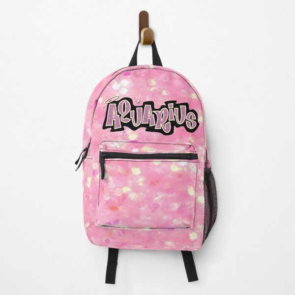 Item preview, aquarius bratz style - iconic pink glitter font logo cute y2k aesthetic designed and sold by sweetnsourbunny.