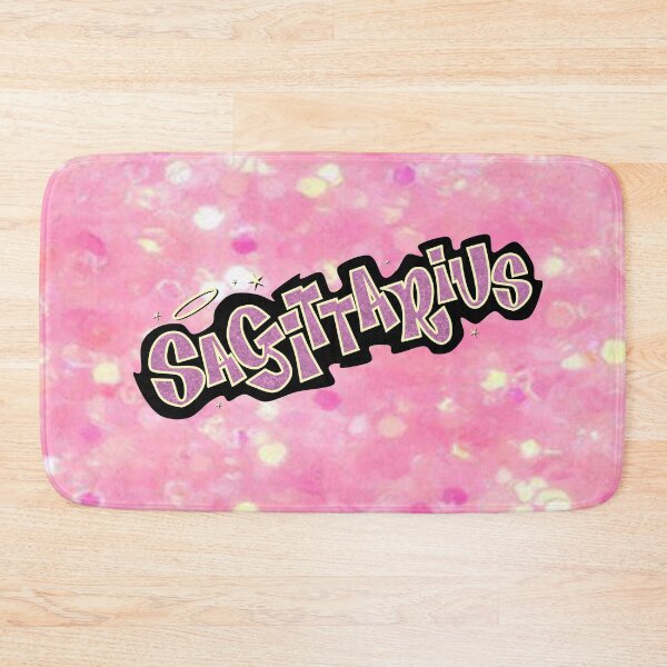 Item preview, sagittarius bratz style - iconic pink glitter font logo cute y2k aesthetic designed and sold by sweetnsourbunny.