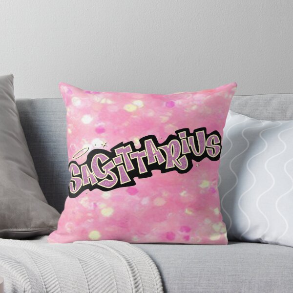 Item preview, sagittarius bratz style - iconic pink glitter font logo cute y2k aesthetic designed and sold by sweetnsourbunny.