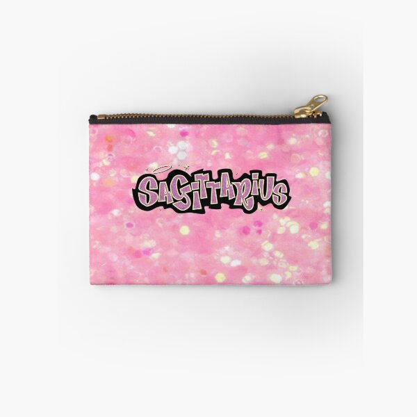 Item preview, sagittarius bratz style - iconic pink glitter font logo cute y2k aesthetic designed and sold by sweetnsourbunny.