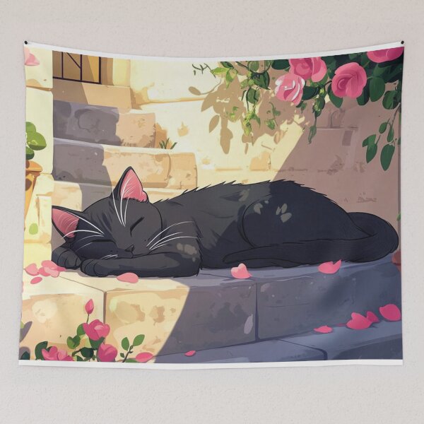 Item preview, Sleeping Garden Cat Serenity designed and sold by Oniyasha.