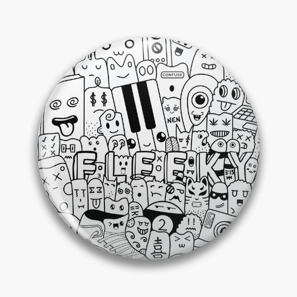 Item preview, Black/white Fleeky Doodle comprising new age Interests  designed and sold by grofith22.