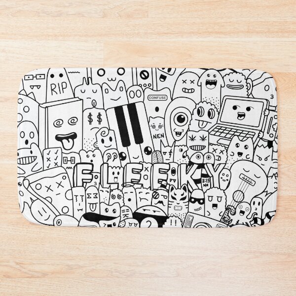 Item preview, Black/white Fleeky Doodle comprising new age Interests  designed and sold by grofith22.