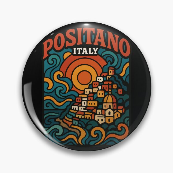 Item preview, Positano Italy Retro Trippy Travel designed and sold by TomFrontierArt.