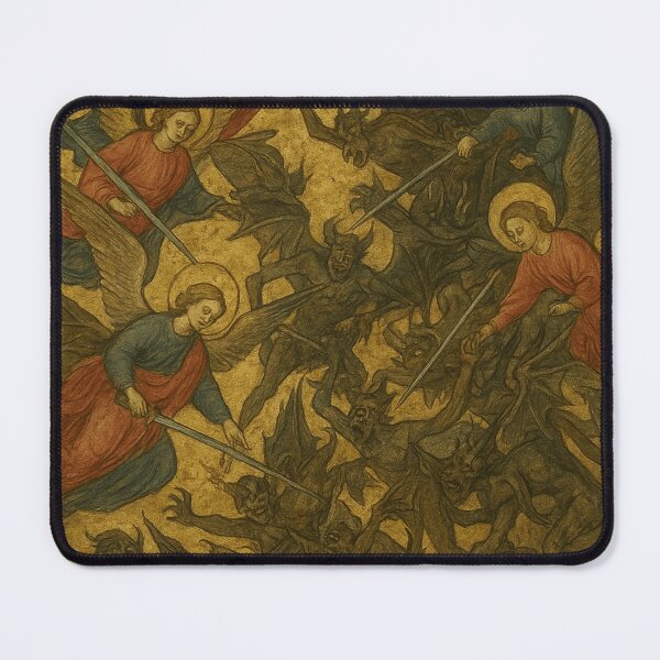 Item preview, The Fall of the Rebel Angels – Medieval Heaven and Hell Artwork designed and sold by Midnight Sigil.