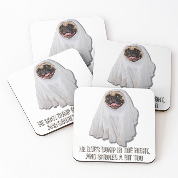 Item preview, Diego the Pug - Ghost Pug - Bumps and Snores in the Night -Spooky Time Collection designed and sold by 9VoltGorilla.