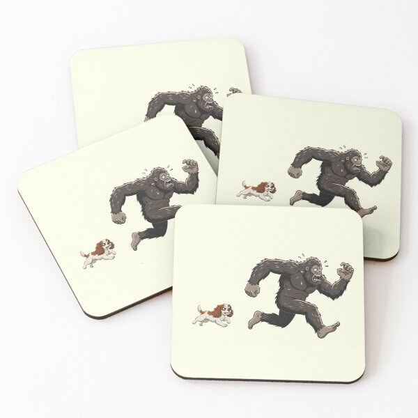 Item preview, Funny Cavalier King Charles Spaniel Bigfoot Chasing Boys Girls Kids designed and sold by FurryHavenPH.